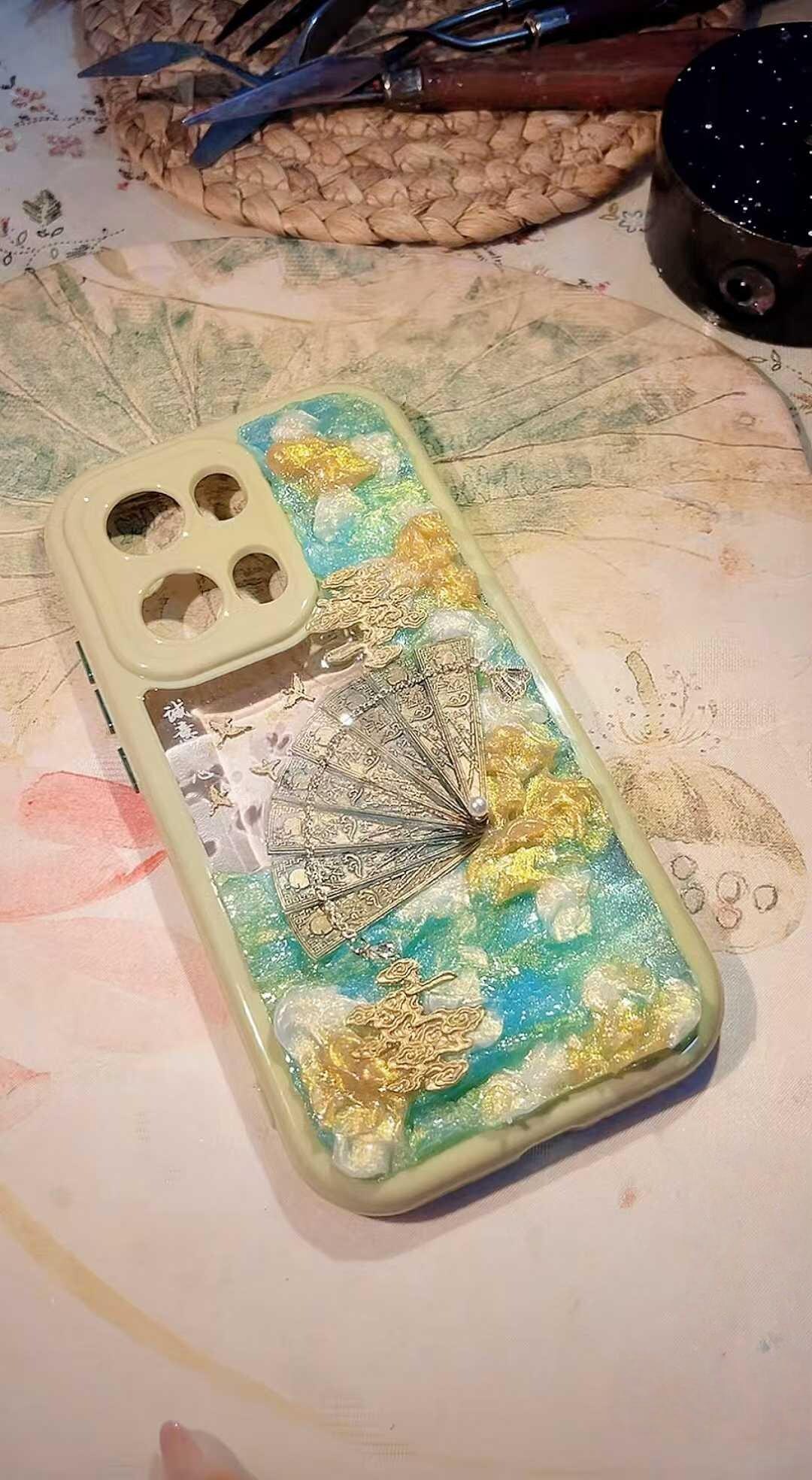 Custom Handmade Pressed Flower Phone Case: Decoden Cream Glue, iPhone ...