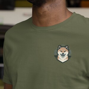 Shiba Inu Pocket Graphic Tee - Cute Dog Lover Casual Shirt for Everyday Wear