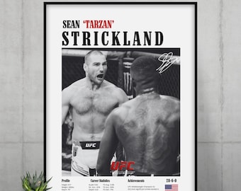 Sean Strickland Poster, UFC Poster, Poster Ideas, USA Poster, Fighter Poster, Athlete Motivation, Wall Decor