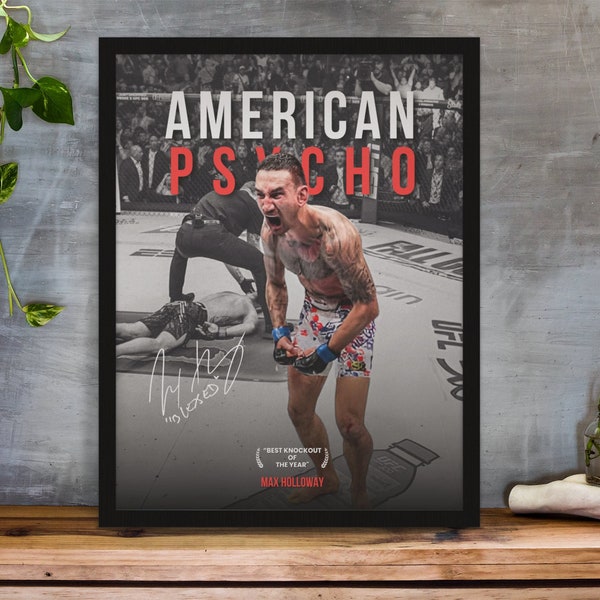 Max Holloway, Poster, Poster de l'UFC, Idées d'affiche, Poster de combattant, Motivation du sportif, Décoration murale