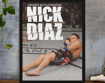 Nick Diaz, Poster, UFC Poster, Poster-Ideen, Fighter Poster, Athlete Motivation, Wall Decor
