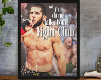 Islam Makhachev, Poster, UFC Poster, Poster Ideeën, Fighter Poster, Atleet Motivatie, Wanddecoratie