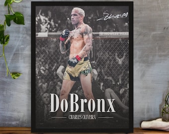 Charles Oliveira, poster, UFC poster, posterideeën, Fighter poster, motivatie van de atleet, wanddecoratie