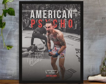 Max Holloway, Poster, UFC Poster, Posterideen, Kämpferposter, Athletenmotivation, Wanddekoration