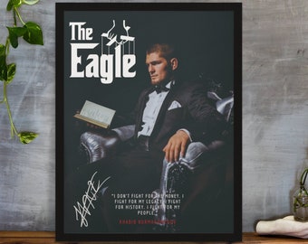 Khabib Nurmagomedov, Poster, UFC Poster, Poster Ideeën, Fighter Poster, Atleet Motivatie, Wall Decor