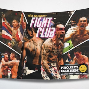 マックス ホロウェイ タペストリー、UFC ファイター、ファイト クラブ、壁の装飾、壁バナー、寮の部屋の装飾