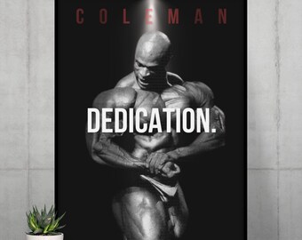Ronnie Coleman Poster, Bodybuilding Poster, Sports Poster, Motivational Poster, Gym Decor, Fitness Poster, Man Cave Art, Gift For Him
