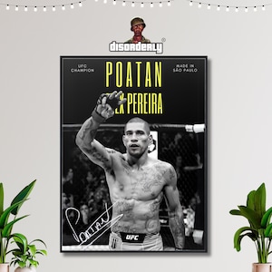 Alex Poatan Pereira Poster, UFC Poster, MMA Poster, Kämpfer Motivation, Schlafzimmer Wanddekoration, Wanddeko, Wandkunst