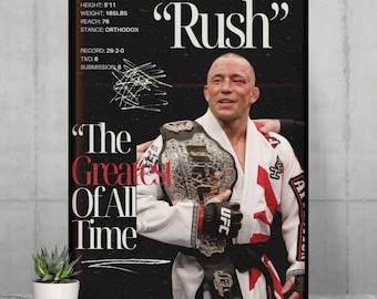 Georges St-Pierre Poster, UFC Poster, Poster Ideas, GSP Poster, Fighter Poster, Athlete Motivation, Wall Decor
