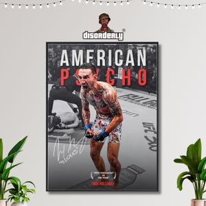 Max Blessed Hohlsaum Poster, UFC Poster, MMA Poster, Kämpfer Motivation, Schlafzimmer Wanddekoration, Wand-Dekor, Wand Kunst