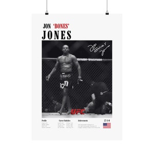 Jon Jones, affiche, affiche de l'UFC, Idées d'affiche, affiche de combattant, motivation d'athlète, décoration murale image 5