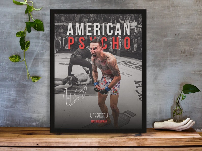 Max Holloway, Poster, UFC Poster, Poster Ideas, Fighter Poster, Athlete Motivation, Wall Decor