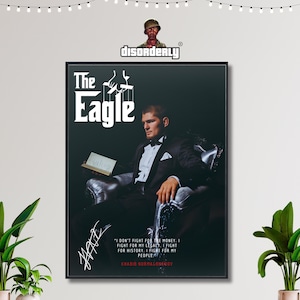 Póster de Khabib The Eagle Nurmagomedov, póster de UFC, póster de MMA, motivación del luchador, decoración de pared del dormitorio, decoración de pared, arte de pared