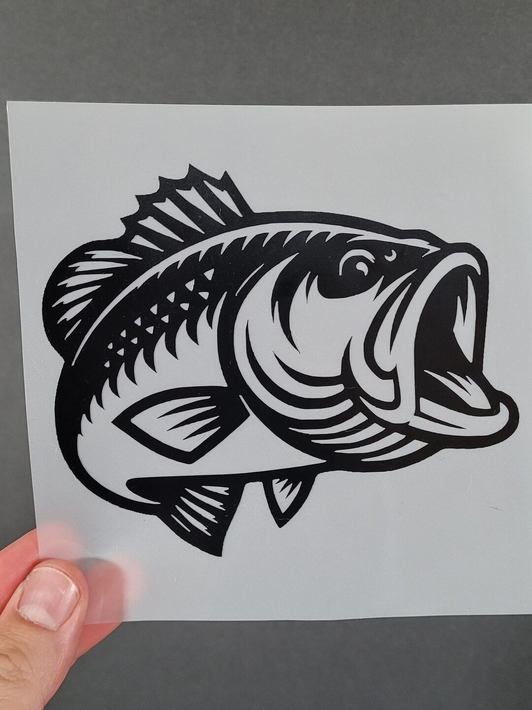 Large Mouth Bass Fish Decal for Car Decals Fishing Gifts for Dad ...