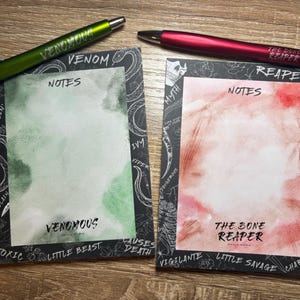 The Bone Reaper or Venomous Notepad & Pen