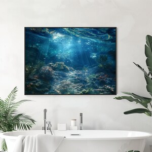 Sonnendurchflutetes Unterwasser Ozean Riff Koralle Druck - Tiefsee Meereswelt Dekor - Taucher Wand Kunst - Sofortige druckbare Download Wohnkultur -15 Bild 7