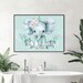 Printable Baby Elephant Mint Green: Adorable Baby Elephant With Flowers ...