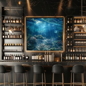 Sonnendurchflutetes Unterwasser Ozean Riff Koralle Druck - Tiefsee Meereswelt Dekor - Taucher Wand Kunst - Sofortige druckbare Download Wohnkultur -15 Bild 8