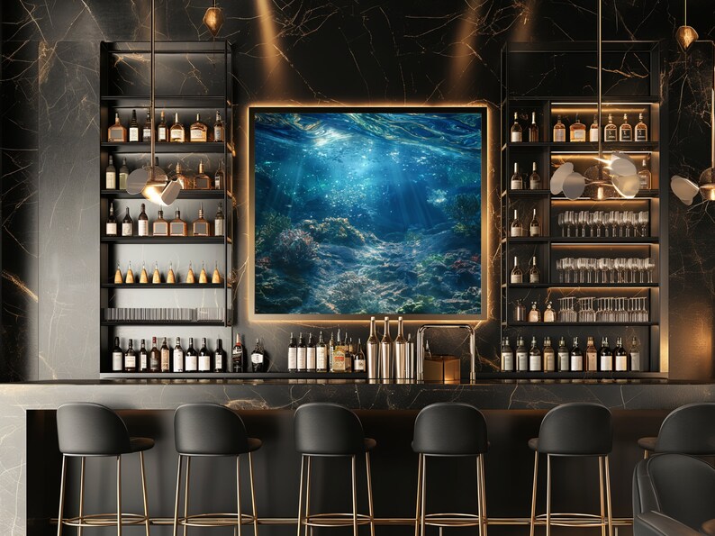 Sonnendurchflutetes Unterwasser Ozean Riff Koralle Druck - Tiefsee Meereswelt Dekor - Taucher Wand Kunst - Sofortige druckbare Download Wohnkultur -15 Bild 8