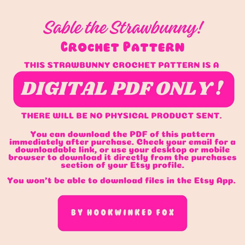 Sable Point Rabbit Pattern DIGITAL PDF Sable the Strawbunny Crochet Pattern by Hookwinked Fox ...