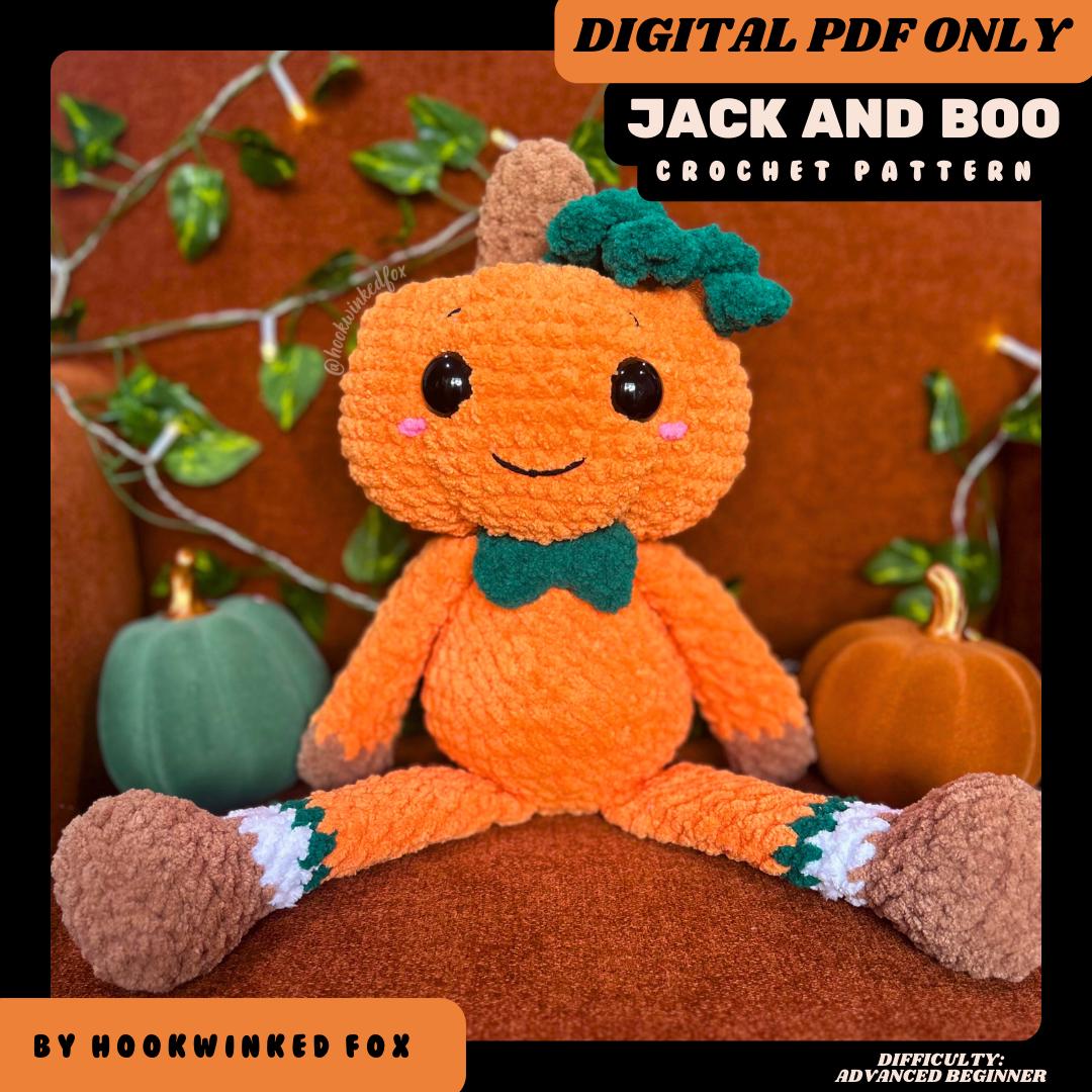 Boo Crochet DIGITAL PDF Jack and Boo Crochet Pattern by Hookwinked Fox | Low-sew ...