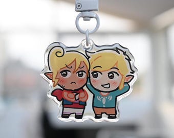 Legend of Zelda Wind Waker Keychains Link and Tetra