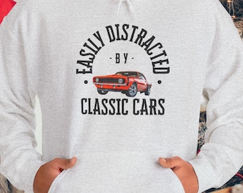 Classic 60s Camaro Hoodie: Retro Car Enthusiast Pullover, Car Lover Sweatshirt, Gift for dad, Old Timer gift