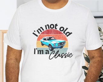 Blue Ford Mustang T-Shirt: Classic Car Lover Tee
