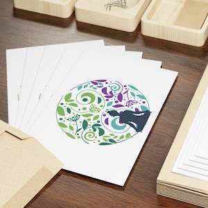 Cartes de voeux bouddha bohème mandala spirituel stationnaire pour toute occasion 1 ou 10 pièces cartes de remerciement d'anniversaire méditation métaphysique