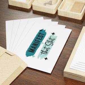 Manifeste 1 ou 10 cartes de correspondance Ensemble de papeterie Carte de motivation pour l'anniversaire de remise des diplômes Carte de gratitude pour toutes les occasions
