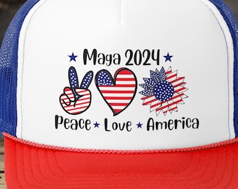 MAGA 2024 Trucker Cap: Patriotic Election Hat