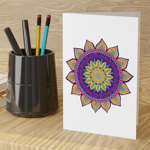 Mandala wenskaart spirituele mystieke notitiekaart voor elke gelegenheid 1-10 st grillige boho stationaire set verjaardag bedankkaart voor vriend