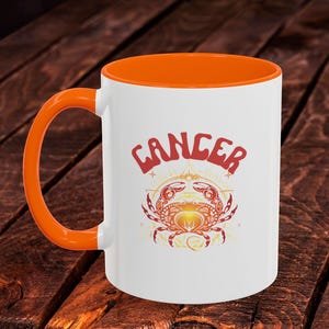 Cancer Zodiac Coffee Mug: Astrology Gift, Celestial Drinkware