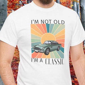 Vintage Classic Car T-Shirt: Retro Car Guy Gift, Car Enthusiast Tee, Old Timer Gift, Shirt for Men, Jaguar car T-shirt, Fathers Day present