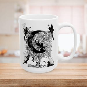 Fairy Mug, Ceramic Mug, Gift for her, gift for friend, Coffee Cup, Celestial Whimsicore, Tea Cup, Fairy Lover, Fairycore gift, Spiritual Mug