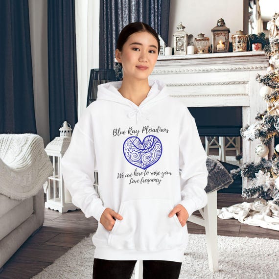 Pleiadian Hoodie: Spiritual Design Unisex Pullover, Blue Ray Pleiadian Sweatshirt, Starseed Apparel, Metaphysical Yoga Hoodie