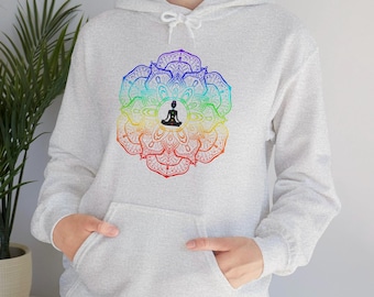 Chakra Yoga Hoodie: Spiritual Sacred Geometry Pullover, Starseed Sweatshirt