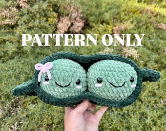 Schema Piselli in baccello all'uncinetto: Amigurumi per principianti (schema PDF)