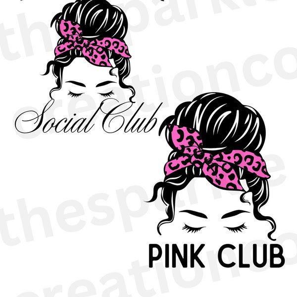 Pretty in pink social club PNG PDF JPG | Pink Club