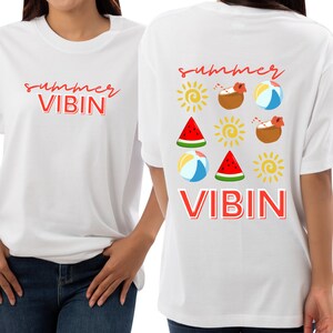 Summer Vibin Gildan Softstyle Shirt, summer vibes, beach shirt, pool shirt, fun summer