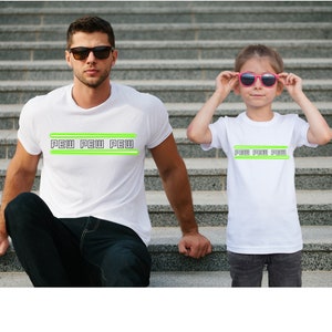 Pew Pew Pew Shirt, Vater / Sohn Shirt, Familie passendes Shirt, Lichtschwert Shirt