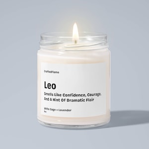 Leo Candle, Leo Birthday Gift, Star Sign Candle, Funny Zodiac Birthday Gift, Zodiac Candle, Astrology Candle, Funny Candle, BFF Gift