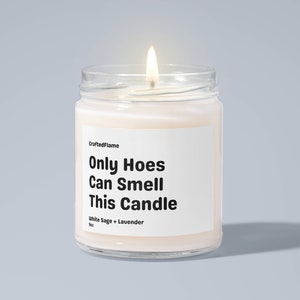 Only Hoes Can Smell This Candle, Funny Candles, Funny Gift For Her, Funny Best Friend Candle, Sassy Sarcastic, Best Friend Gift, Birthday