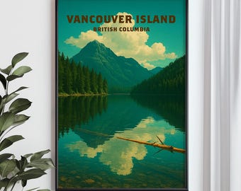Vancouver Islands Poster, British Columbia (Digital Download)