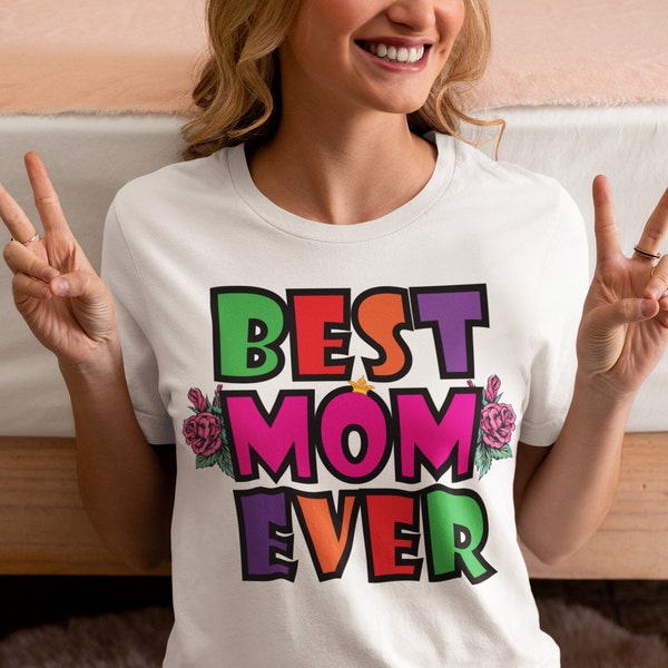 Best Mom Ever PNG, Mother's Day Sublimation Design Download, Mama graffiti png, Floral Mom Clipart, Mother's Day Gift, Mothers Day PNG