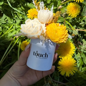 Handmade Peony Soy Wax Candle Bouquet - Floral Home Decor Gift