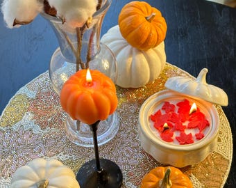 Pumpkin Scented Soy Candle: Autumn Fall Decor Gift