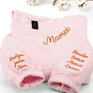 Moletom bordado personalizado para mamãe - Moletom com decote curvo para mamãe - Moletom bordado personalizado para mamãe - Anúncio de gravidez