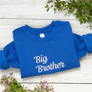 Big Brother Embroidered Toddler Sweatshirt, Pregnancy Announcement, Sibling Gift