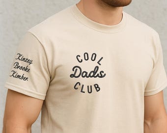 カスタム刺繍のクールダッドクラブシャツ - お子様の名前入りパーソナライズパパシャツ - クリスマス夫シャツ - 父の日シャツ - お父さんになる人